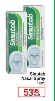 Sinutab Nasal Spray-10ml offer at Dis-Chem