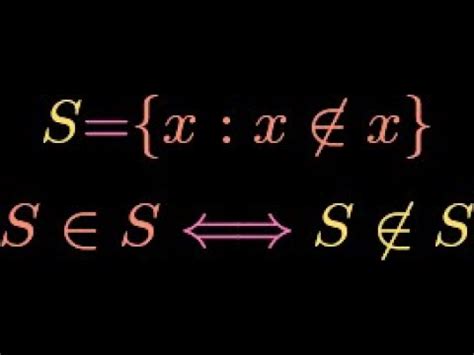 Bertrand Russell's Paradox in Set Theory - YouTube