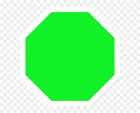 Bright Green Stop Sign Clip Art - Shape Of A Stop Sign - Png Download (#584725) - PikPng