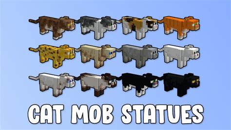 Cat Mob Statues Minecraft Map | Minecraft cat, Minecraft, Minecraft statues