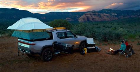 Rivian showcases R1T electric pickup truck as a camper - Electrek