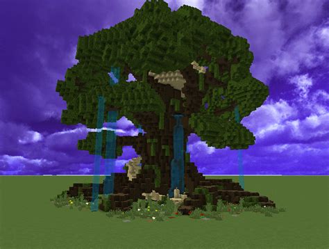 Large dark oak tree with deck Minecraft Map