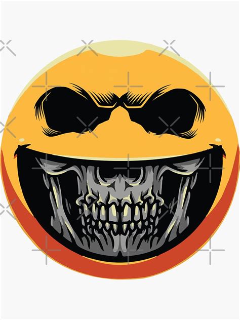 "Skull emoji smile" Sticker for Sale by Mouad007naouiri | Redbubble