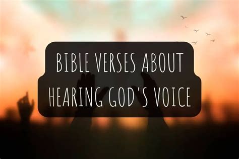 45 Bible Verses About Hearing God's Voice