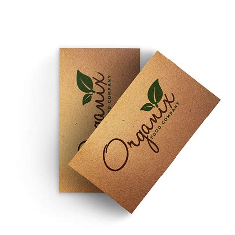 Recycled Cardboard Kraft Paper Business Cards - Flyers ASAP