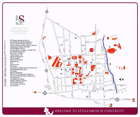 A map of the main campus, Stellenbosch University. 2 | Download Scientific Diagram