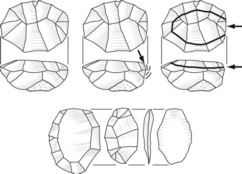 4 Production of Mousterian tools by the Levallois technique. | Download Scientific Diagram