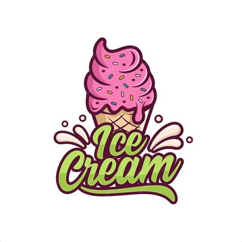 Premium Vector | Ice cream design logo premium