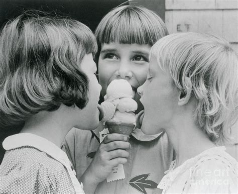 Girls Licking Ice Cream Photograph by Bettmann | Pixels