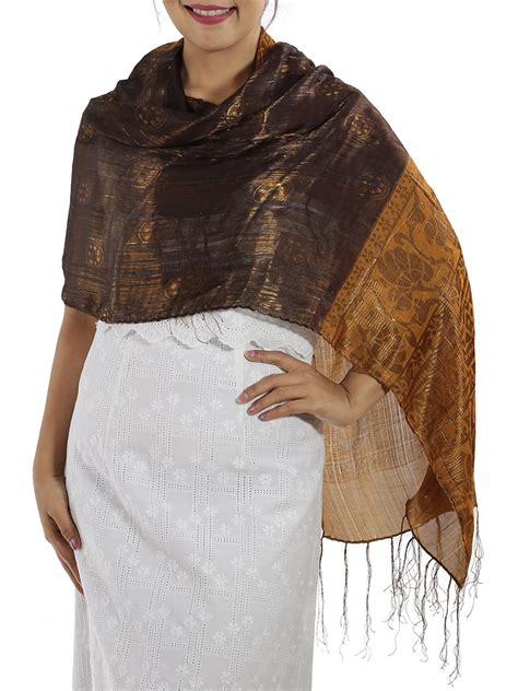 * Brown Silk Scarf | Brown Silk Scarves - Shop Online & Save