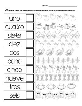 Spanish Numbers 1-10 Practice by Tiffany vs HS | TPT