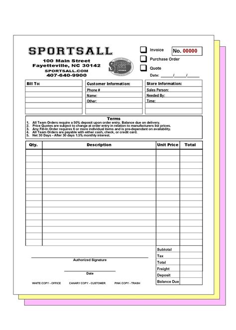 Business Invoices Printing * Invoice Template Ideas