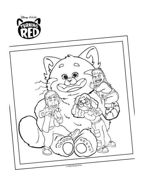 FREE Printable TURNING RED Coloring Pages - Lola Lambchops