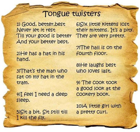 Tongue twisters!! | Tongue twisters, Funny tongue twisters, Tongue twisters for kids