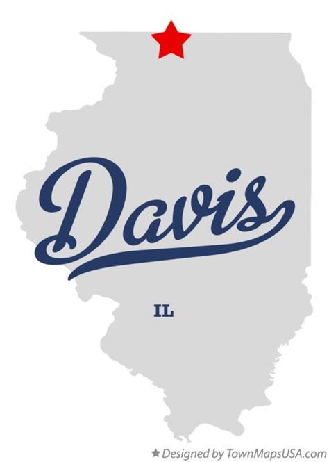 Map of Davis, IL, Illinois