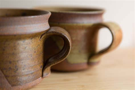 Ceramic Handmade Mugs - Brown Studio Pottery - Ceramic Planter - Hogwarts Style Mugs