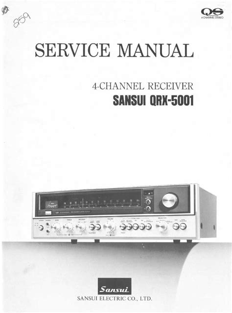 Free Audio Service Manuals - Free download Sansui QRX 5001 Service Manual