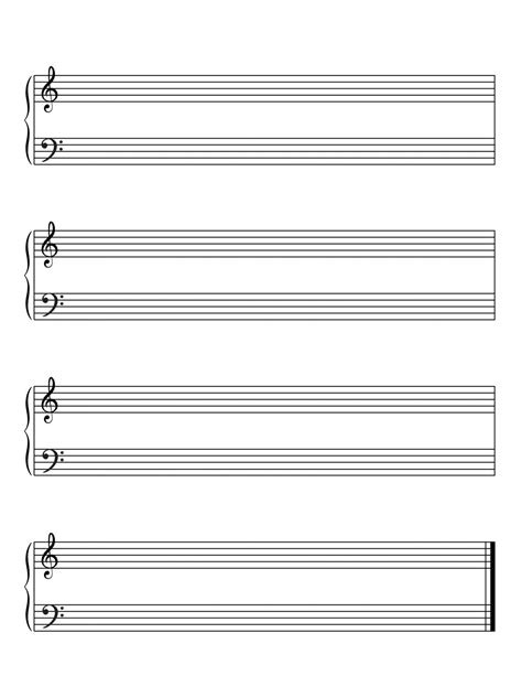 Printable Blank Piano Sheet Music