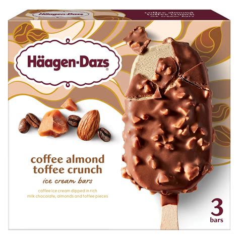 Häagen-Dazs Coffee Almond Toffee Crunch Frozen Ice Cream Bars, 3 Ct is ...