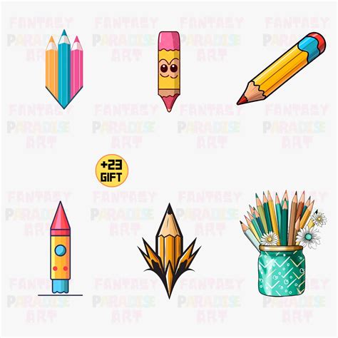 School Clipart Set School Supplies Clipart Set Cute School - Etsy