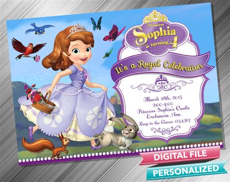 Sofia the First Birthday Invitation