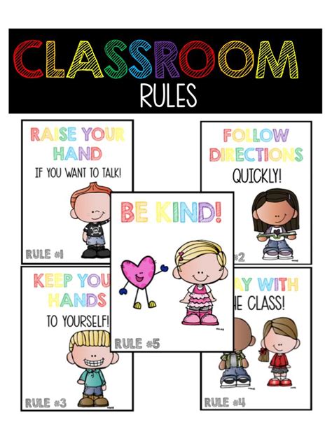 Classroom Rules Posters, Classroom Community, Kindergarten, First Grade ...