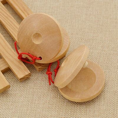 1 Pair Spanish Flamenco Castanets Wooden Percussion Musical Instrument ...