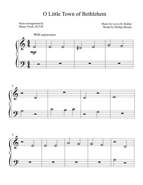 O Little Town of Bethlehem alpha notes (arr. Sherry Frush, NCTM) by ...