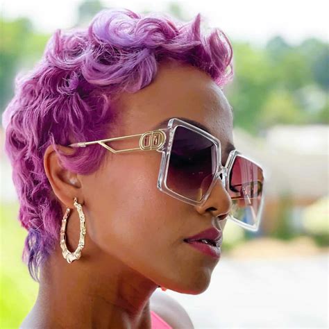 17 Amazing Purple Hair on Dark Skin Ideas.