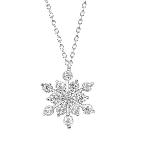 Silver Snowflake Necklace Silver Christmas Gift Winter - Etsy