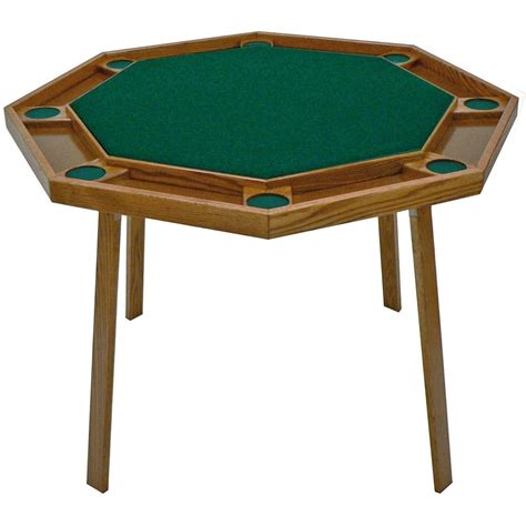 Kestell Oak 48" Octagon Compact Folding Poker Table 8 Person– Just Poker Tables