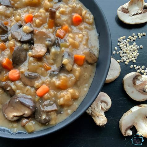 Lazy Slow Cooker Mushroom Barley Soup - The Lazy Slow Cooker