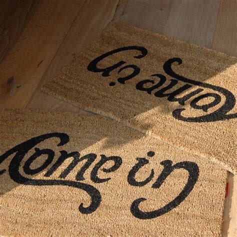 Come In/Go Away Door Mat. £38.95. | Door mat, Front door mats, Ambigram