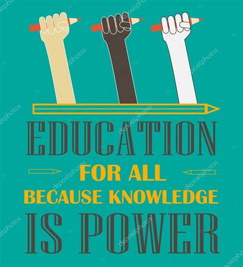 Education for all poster Stock Illustration by ©danielala #77368788