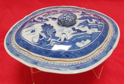 Antique Chinese Canton Covered Dish from thesteffencollection on Ruby Lane