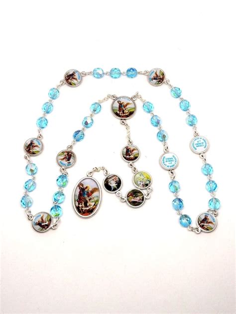 St Michael Chaplet with Enamel Medals | Catholic Gifts | Piety Stall