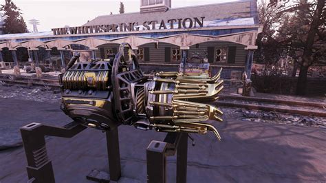 Gatling plasma black and gold Valorous Alistair skin - Fallout 76 Mod download