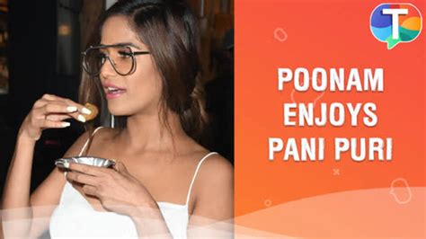 Poonam Pandey enjoys Pani Puri in bold backless dress