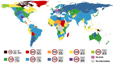 Speed limits by country | Karten, Liverpool, Wissen