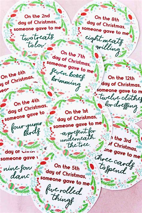 Creative 12 Days of Christmas Gifts & FREE Gift Tags - Play Party Plan