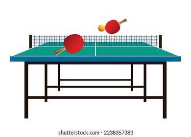 Table Tennis Rackets Ball Vector Illustration Stock Vector (Royalty ...