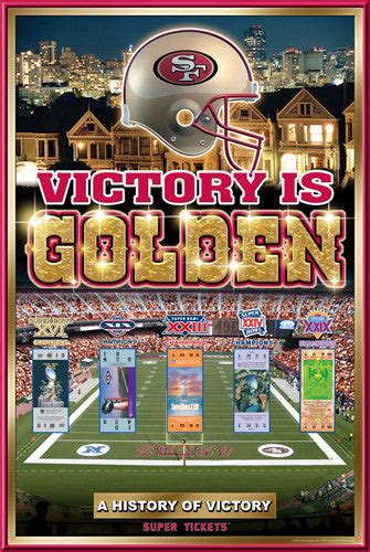 San Francisco 49ers "History of Victory" 5-Time Super Bowl Champs ...