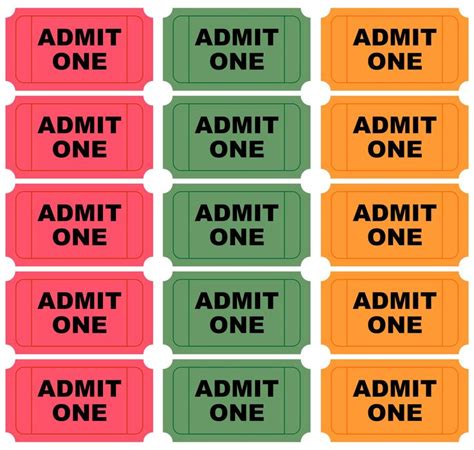 Admit One Ticket Templates - 10 Free PDF Printables | Printablee | Printable label templates ...