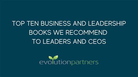 top ten business and leadership books