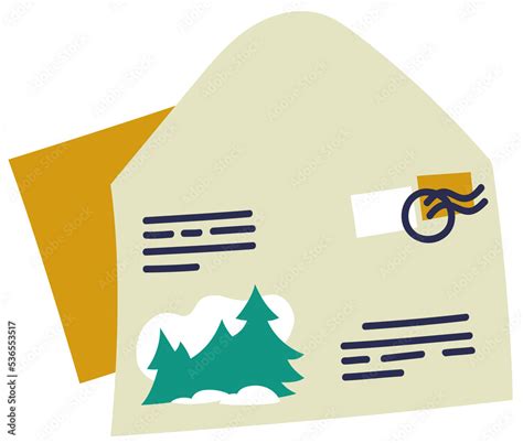 Letter to Santa Claus. Letter envelope. PNG image. Stock Illustration ...