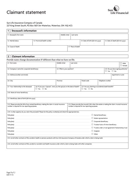 Aetna Life Insurance Claimant Statement - Fill Online, Printable ...