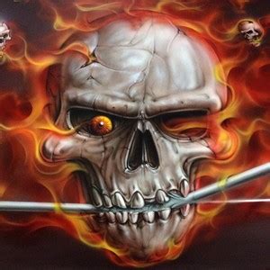 airbrush skull stencils flames - AWESOME SKULLS " N " STUFF Fan Art (39640586) - Fanpop