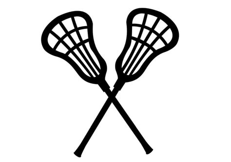 Crossed Lacrosse Sticks - Free SVG Files