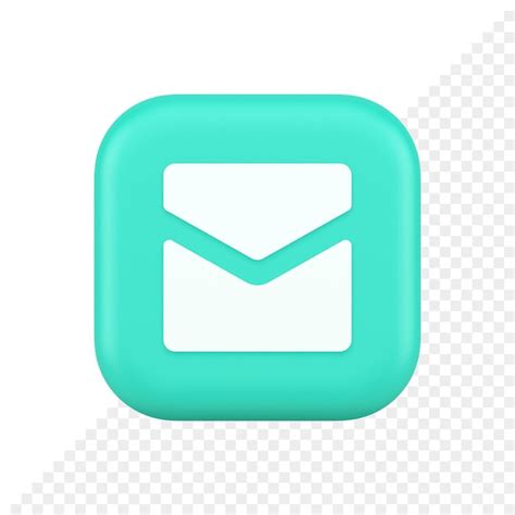 Premium PSD | Email letter incoming message closed envelope mobile application button 3d ...