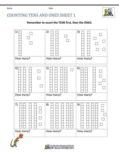 Tens And Ones Worksheet For Class 1 Grade 1 Tens And Ones Worksheets | Images and Photos finder